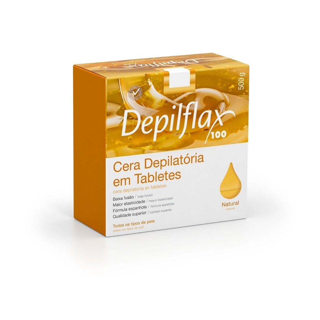 Cera Quente Depilatória Natural Barra Hidrata Depilflax 500g em Oferta na Shopee