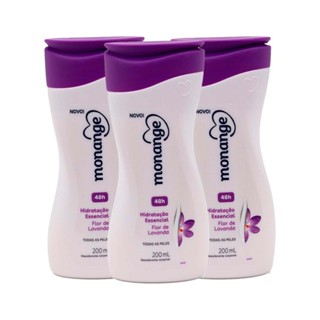Kit 3 und Creme Hidratante Monange Flor De Lavanda 200ml em Oferta na Shopee