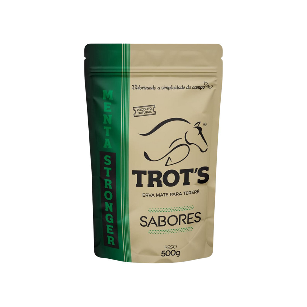 Erva Mate Tereré Premium Trots 500g Sabor Menta Stronger