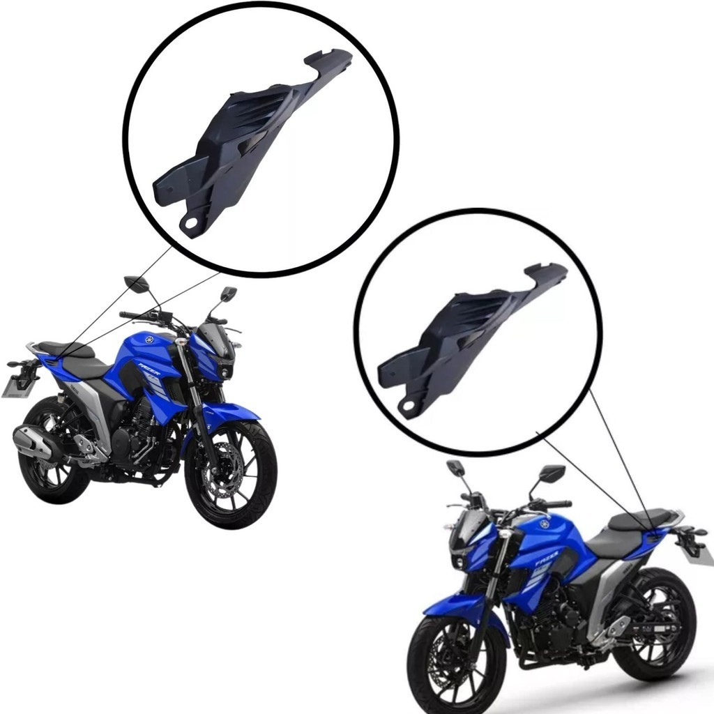 PAR RABETA ACABAMENTO INTERNO TAMPA LATERAL FZ25 FAZER 250 2018 - 2025 PARAMOTOS YAMAHA · foto 2