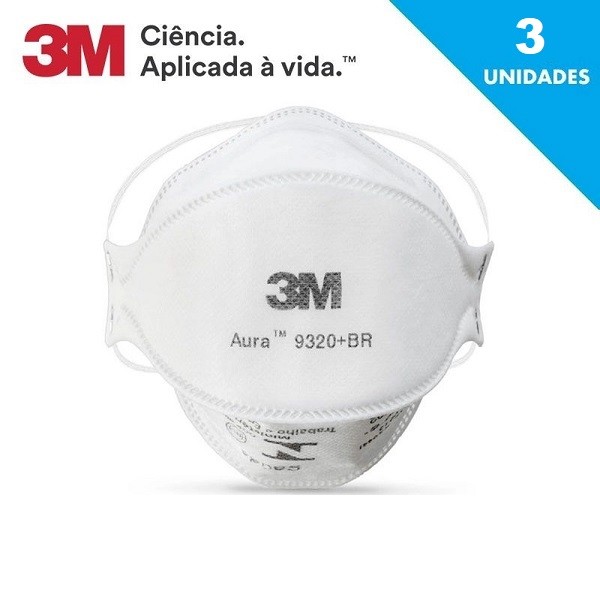 Kit com 3 Respirador PFF2 3M Aura 9320