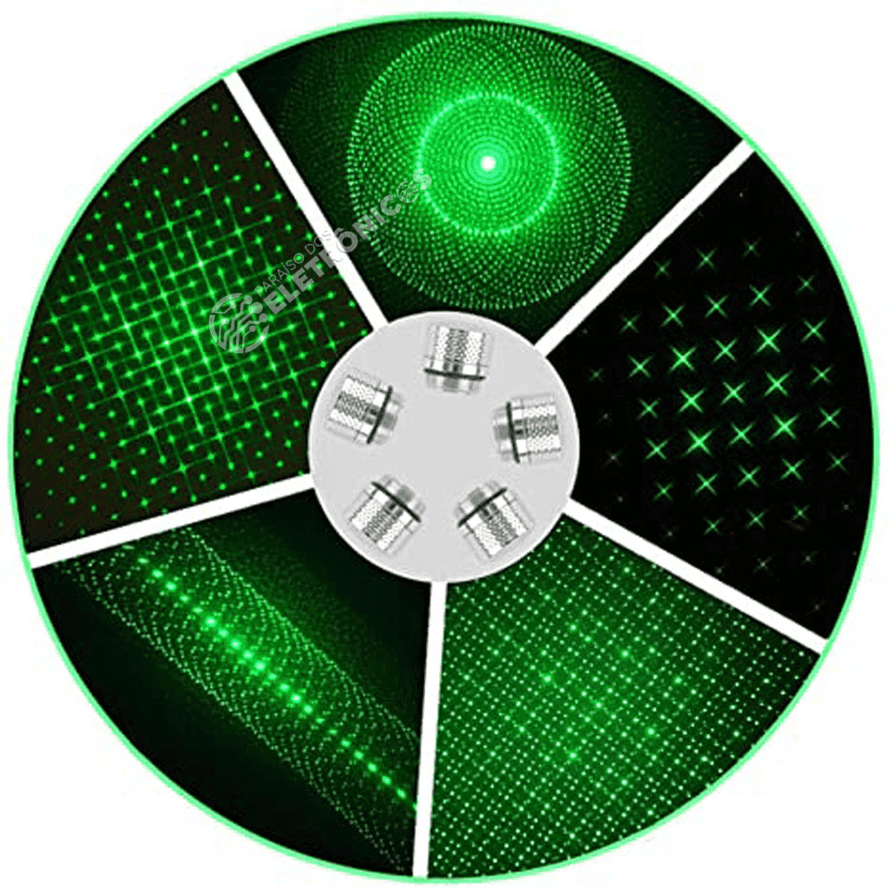 Caneta Laser Pointer Verde Efeito Long Alcance Ponteiro Mira Chama Peixe LT404PR