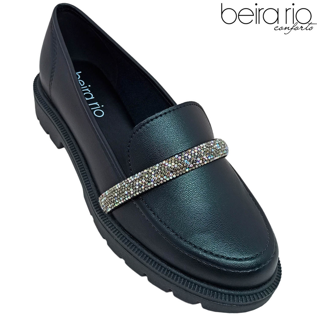 Sapato Mocassim Beira Rio Feminino Com Brilho Casual