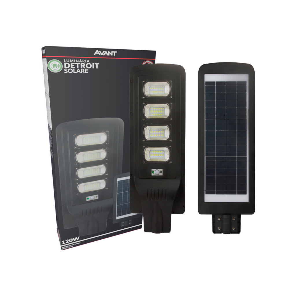 Luminaria Led Poste Detroit Solare 6500k 120w IP65 - Avant em Oferta na Shopee