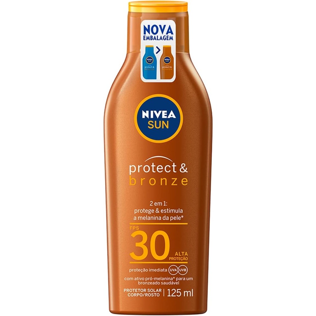 Protetor Solar Nivea Sun Protect & Bronze FPS30 125ml