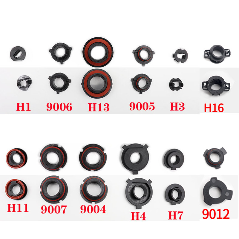 2pcs Adaptador De Base De Lâmpada De Farol LED Para H1 H3 H4 H7 H11 H13 H16 9004 9005 9006 9007 9012 Faróis