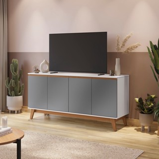 Aparador Kappesberg 4 Portas Branco/Chumbo 156cm em Oferta na Shopee