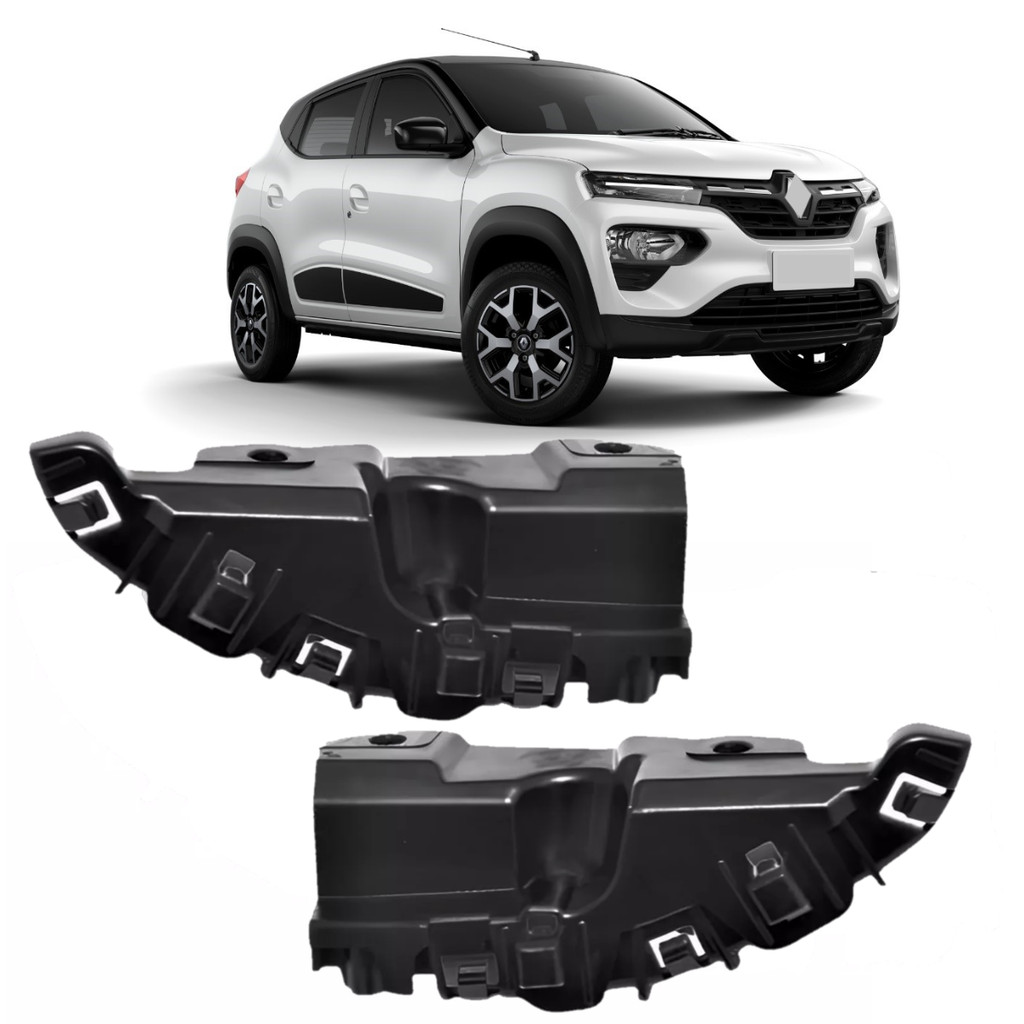 2 Guias De Para-choque Dianteiro Kwid 2022 2023 2024 Direito + Esquerdo