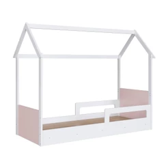 Cama Infantil Montessoriana Completa Móveis Branca e Rosa