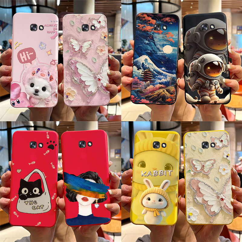 Para Samsung Galaxy A7 (2017) Capa Silicone Macio Novo design 2024 Protetora Pintada TPU Slim SamsungA7 A 7 2017 SM-A720F