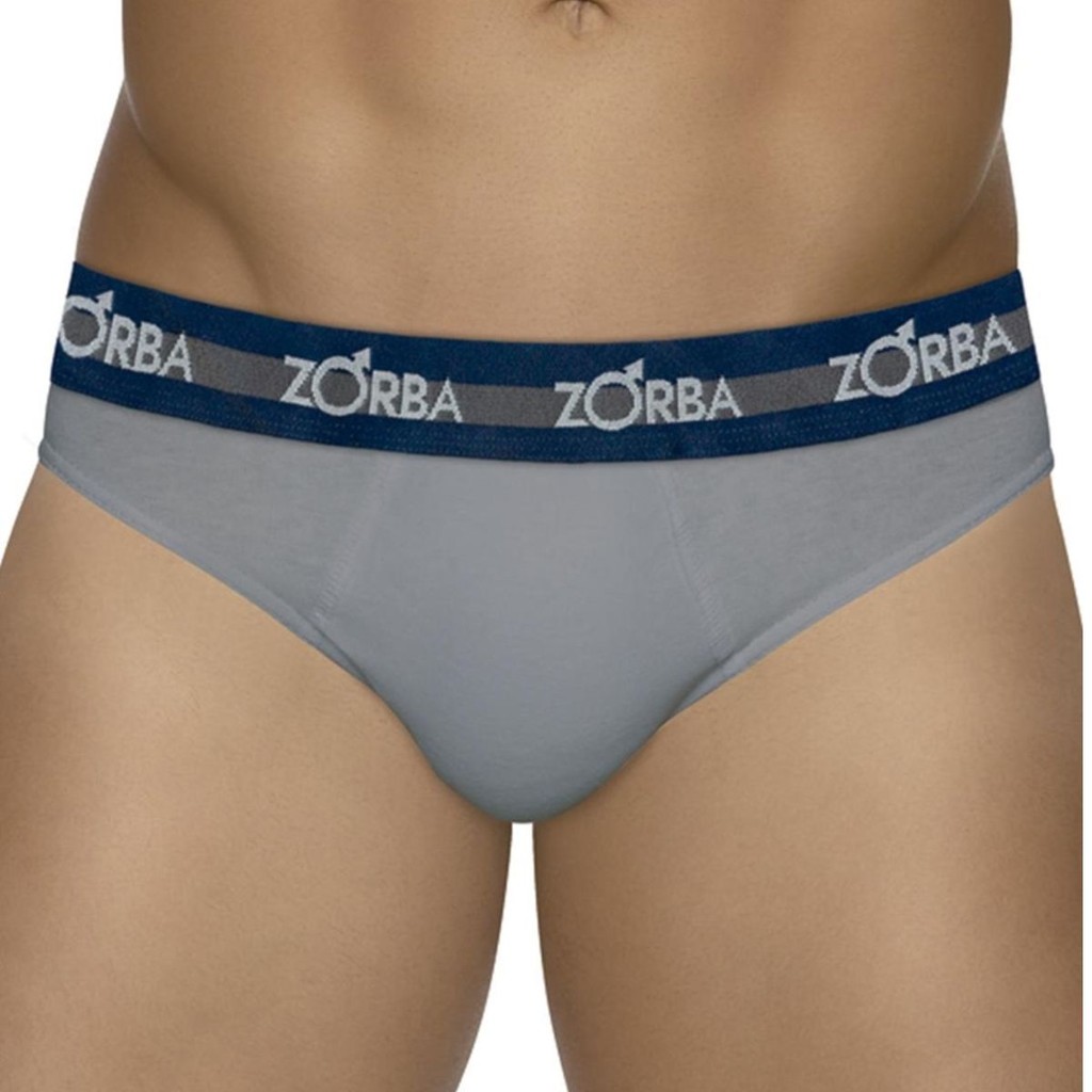 Cueca Slip Zorba Max 764 100% Algodão Cavada Básica Forro Frontal
