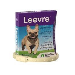 Coleira Para Cães Leevre 48cm P/M Anti Pulgas e Carrapatos