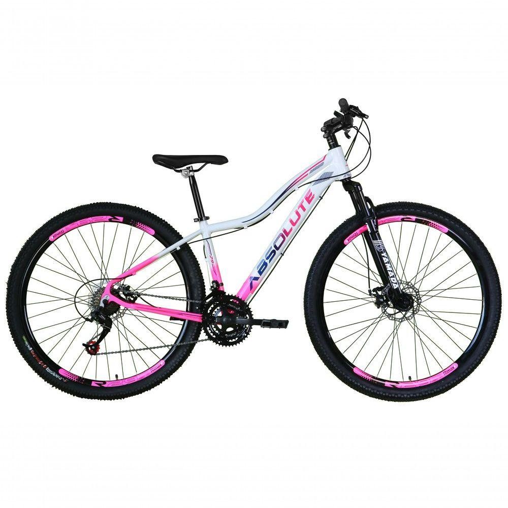 Bicicleta Aro 29 Absolute Hera Feminina Alumínio 21v Freio A Disco Garfo Suspensão Branco-rosa 15 - Sports & Outdoors