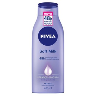 NIVEA SOFT MILK CREME HIDRATANTE PELE SECA COM 400ML em Oferta na Shopee