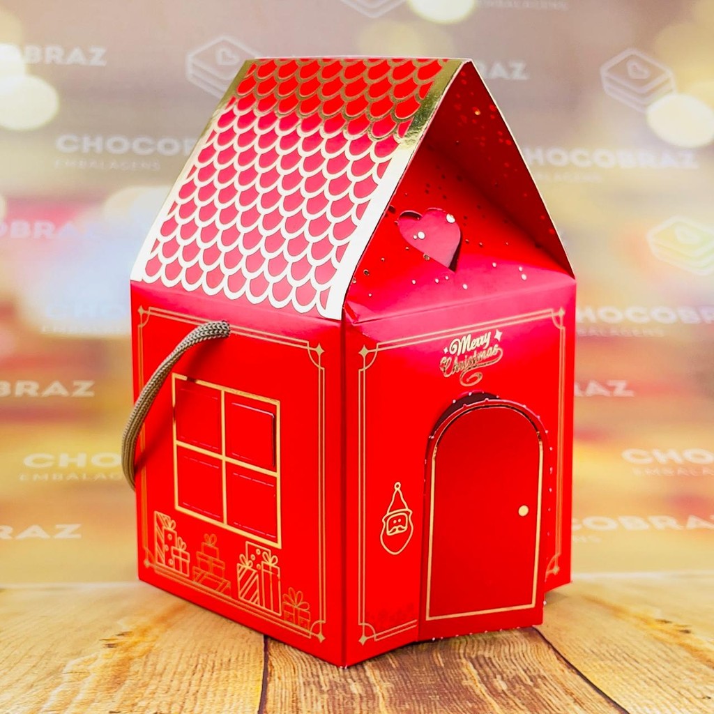 5 CAIXA MINI PANETONE CASINHA - NATAL CLASSICOID5159 (NATAL IDEIA 2025) (CHOCO)