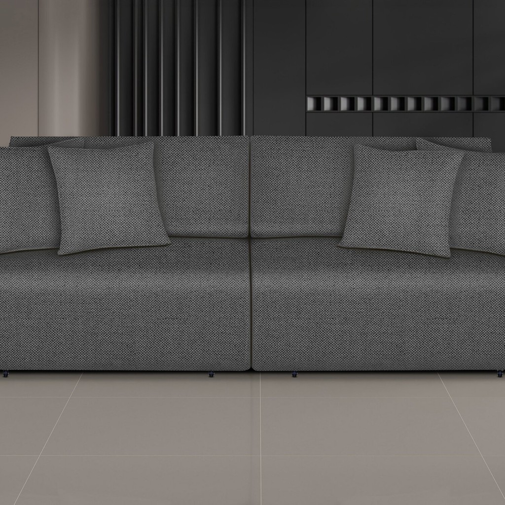Sofá Netuno - Retrátil / Reclinável 240 Cm Linho Grafite em Oferta na Shopee