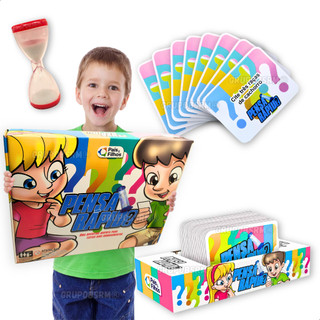Jogo Pensa rapido jogos de tabuleiro e cartas infantil educativo pedagogico escola quiz de perguntas brinquedo educacional presente para menina menino crianças 8 anos brinquedos infantis Pais e Filhos selo inmetro