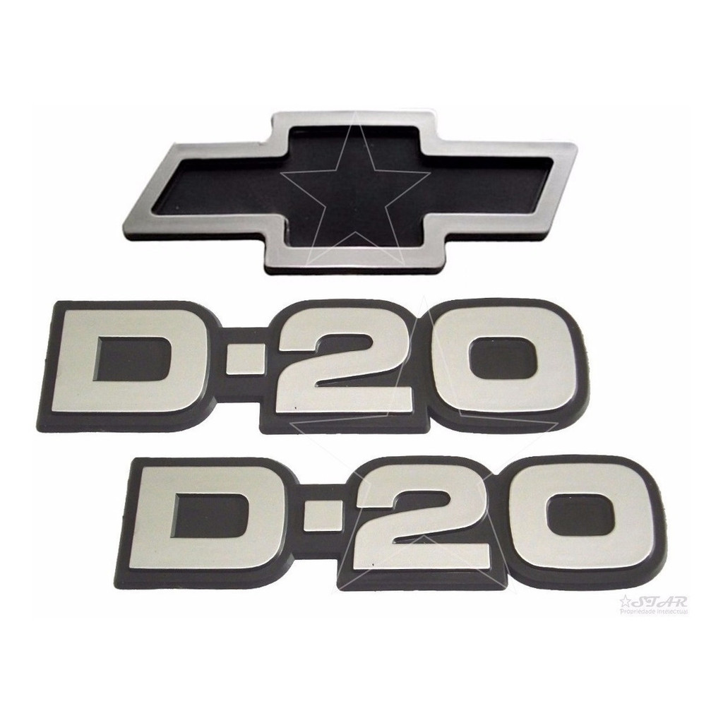 Emblemas D20 + Gravata - 1993 À 1997 - Modelo Original