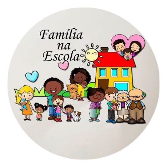Painel Família Na Escola Em Tecido 1,50x1,50 C/elástico