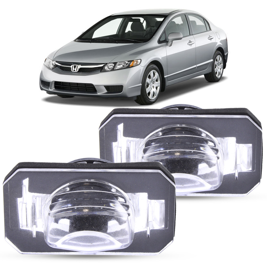Par de Lanterna Luz de Placa Honda Civic New Civic 2001 2002 2003 2004 2005 2006 2007 2008 2009 2010 2011 2012