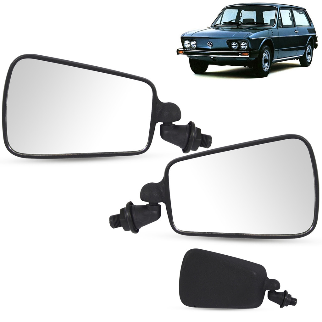 Par de Espelho Retrovisor Externo Volkswagen Brasilia 1973 1974 1975 1976 1977 1978 1979 1980 1981 1982
