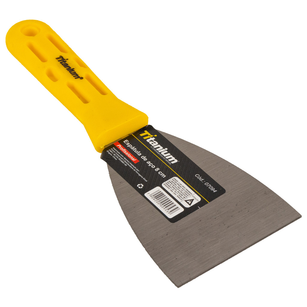 Espátula Aço Carbono com Cabo de Plástico 8 cm – Titanium Platina em Oferta na Shopee