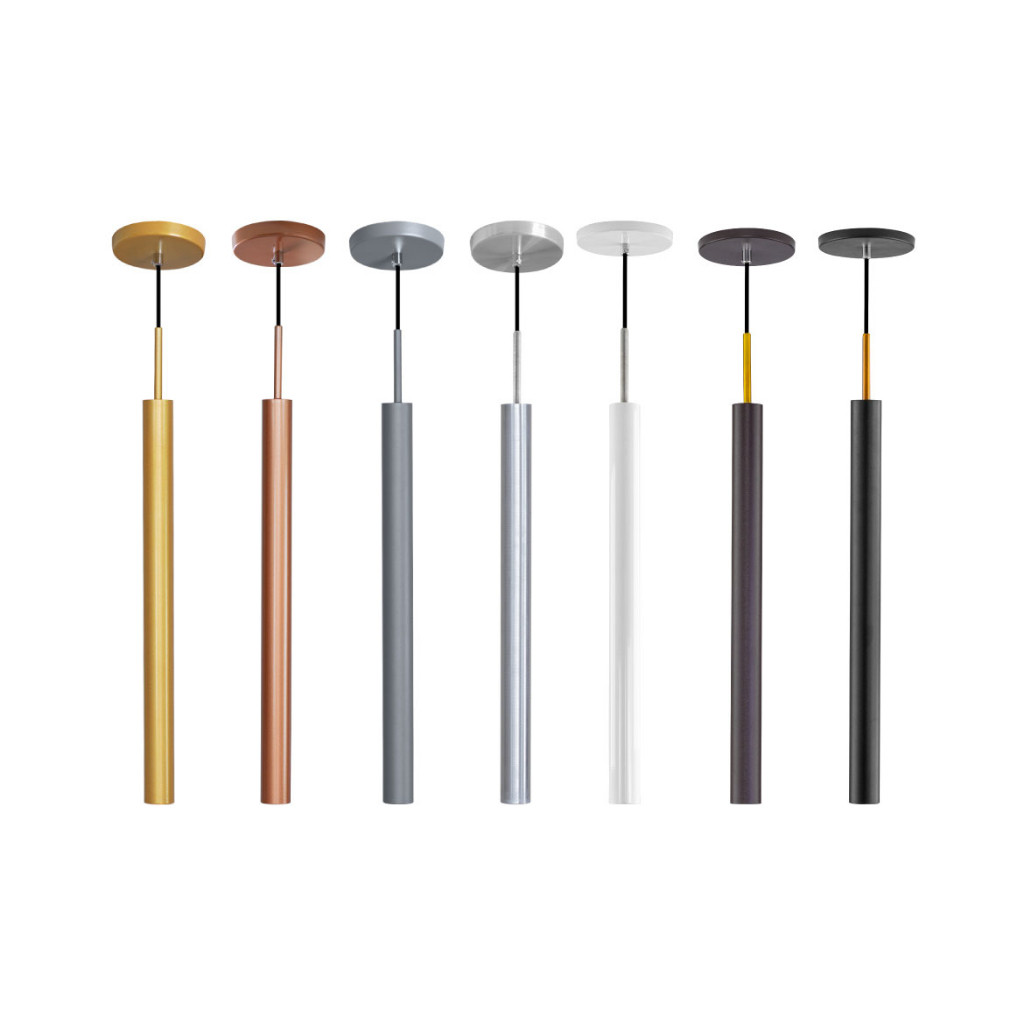 Pendente Tubo Cilindro Alumínio 50cm P/ Minidicróica MR11 St642 em Oferta na Shopee