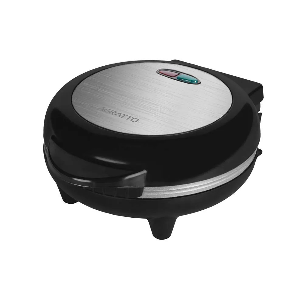Omeleteira Elétrica Dupla 800W Antiaderente Redonda Preta 127V Agratto Mr. Cheff AOIP01I-02