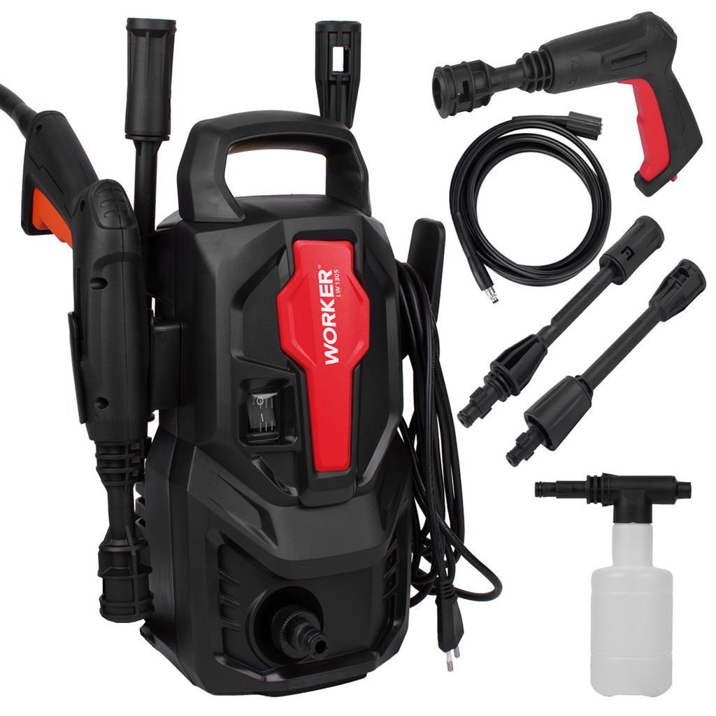 Lavadora Alta Pressão Compacta Potente Lava Carro Moto Com Aplicador Detergente LW1305 120...