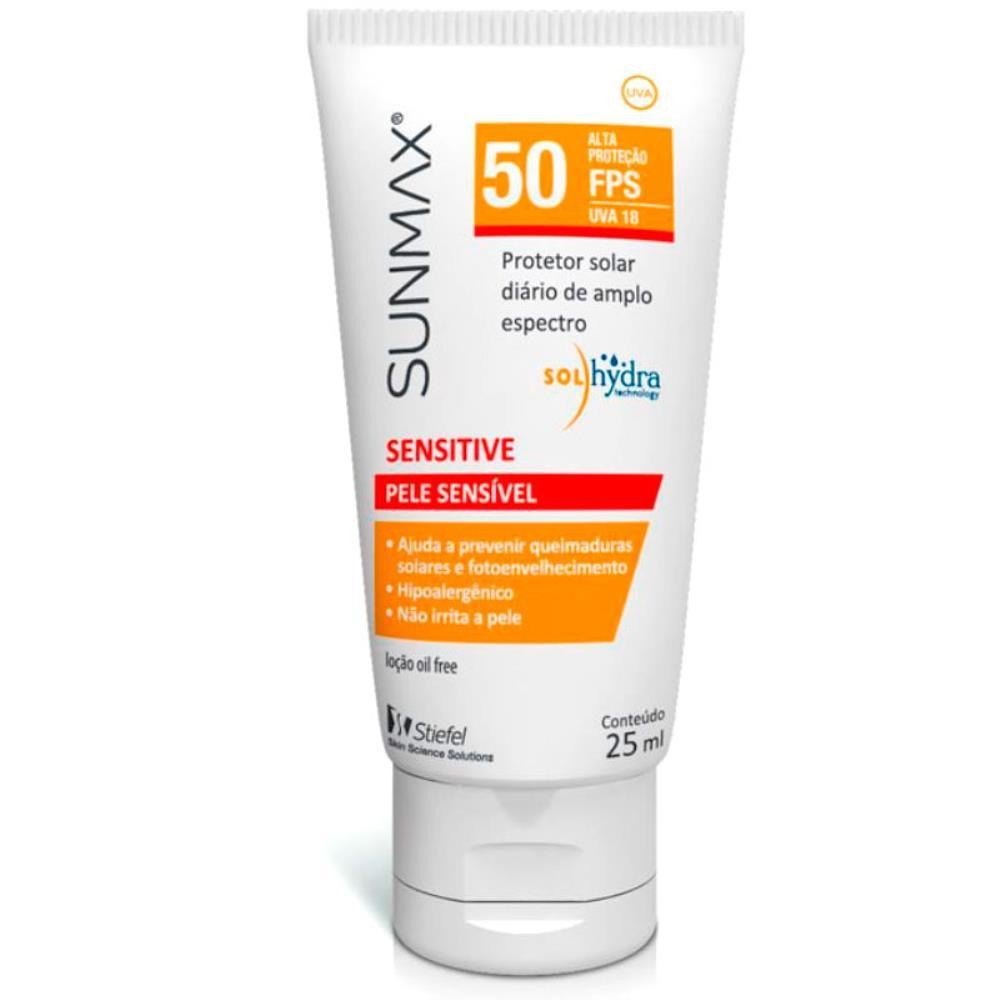 SUNMAX SENSITIVE FPS50 LOÇÃO OIL FREE COM 25ML em Oferta na Shopee