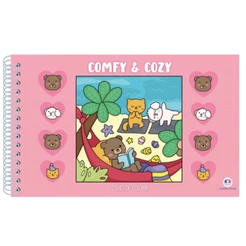 Comfy and Cozy | Livro Para Colorir | Capa Dura Espiral | Pink