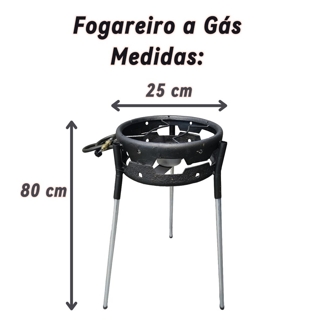 Imagem Fogareiro a Gás Alta Pressão com Base Tripé – Ideal p/ Cozinhas Externas e Eventos