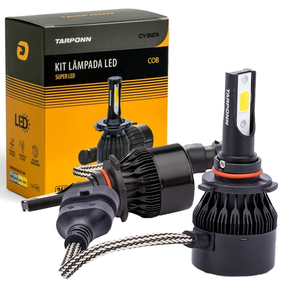 Kit Lâmpada Super Led Cyber Hb4 36w 6400lm 6000k Tarponn