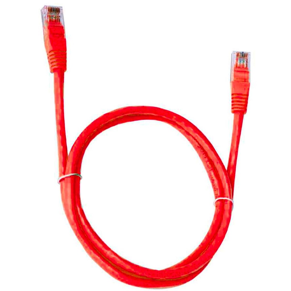 Cabo de Rede UTP (Patch Cord) RJ45 Cat 6 - 5 metros - Vermelho - Plus Cable PC-ETH6U50RD - Computers & Accessories
