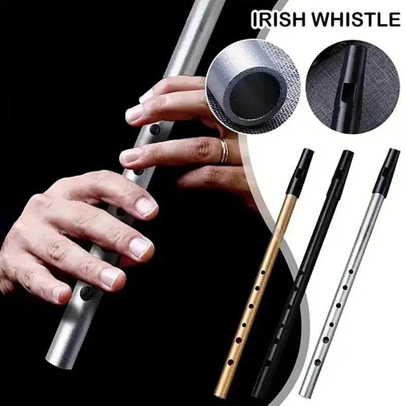 [THEBR] 1 Pc Autêntico Apito Irlandês Flauta C/D Chave Tin Penny Whistle Com 6 Furos Instrumento Musical De Música Irlan