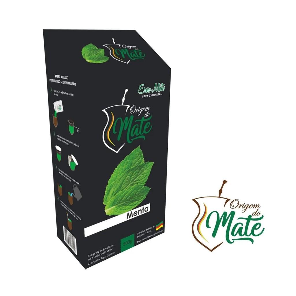 Erva Mate Chimarrão ORIGEM DO MATE MENTA composta 500gr