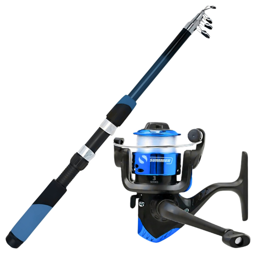 kit Vara Telescópica 1,70m 20lb + Molinete  E Linha