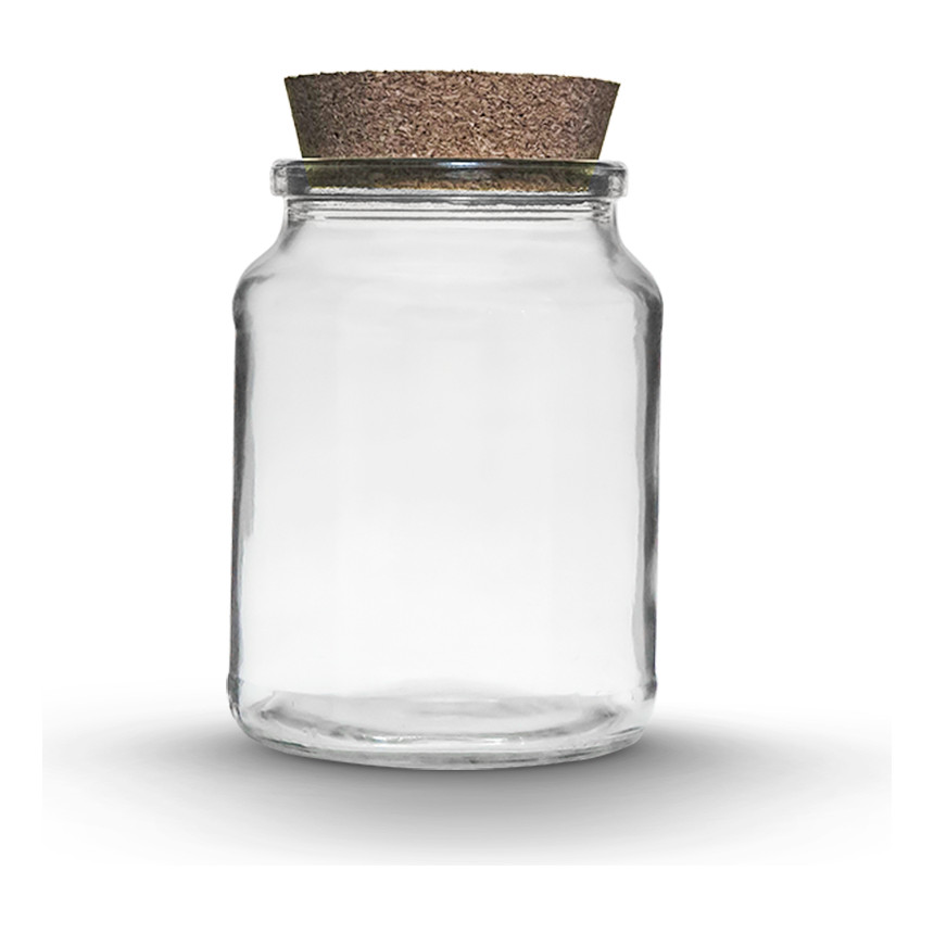 15 Potes De Vidro Herméticos 300ml Com Rolhas De Cortiça