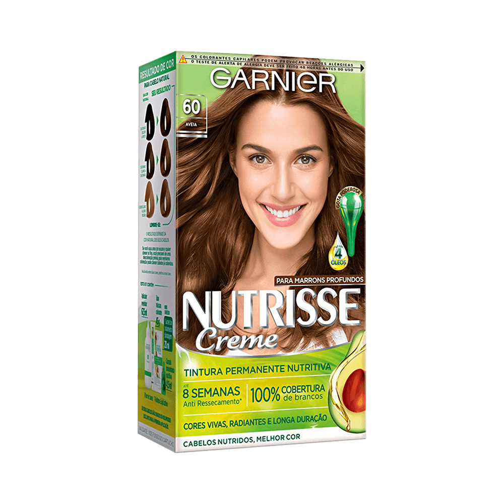 Tinta De Cabelo Nutrisse Creme 60 Aveia em Oferta na Shopee