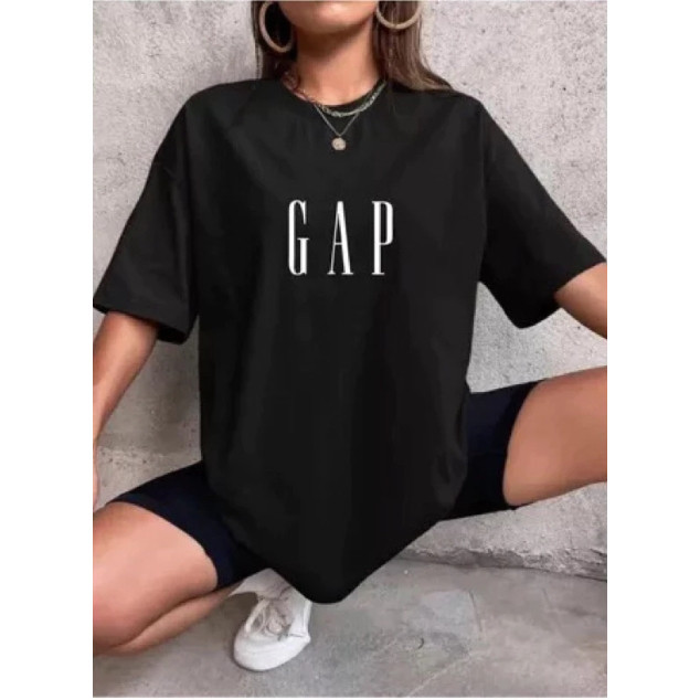 Camiseta Oversized Feminina GAP Estampada Delicada Algodão