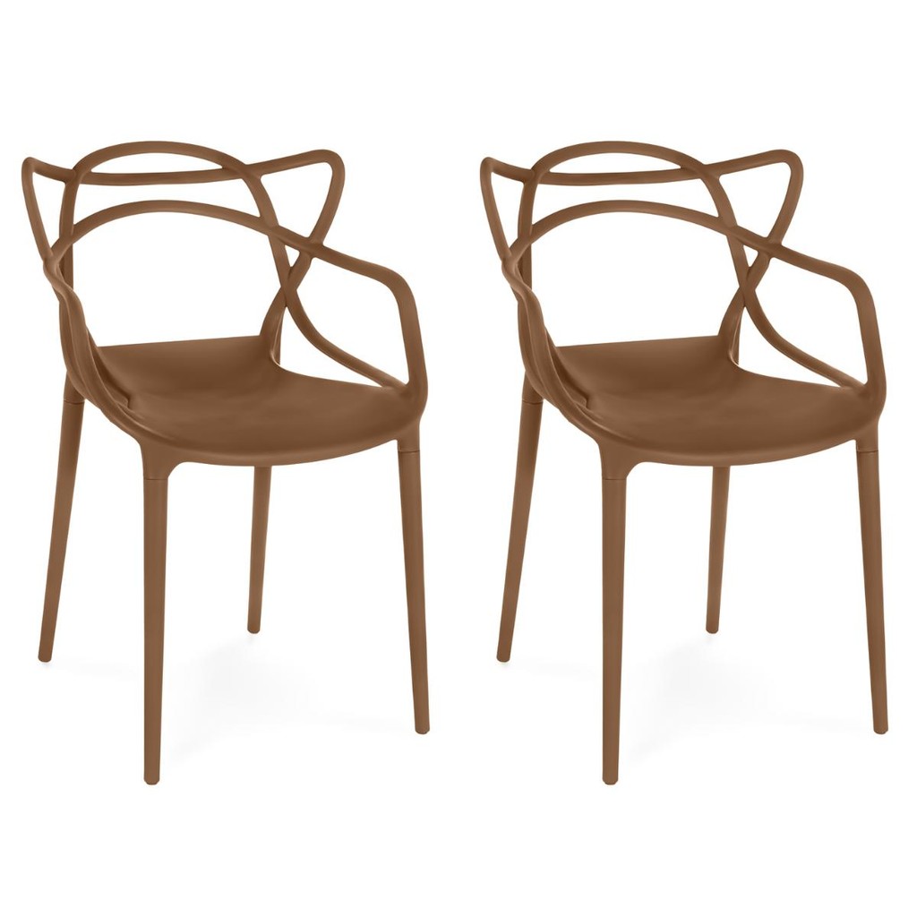 Kit 2 Cadeiras de Jantar Allegra Prática Empilhável em Oferta na Shopee