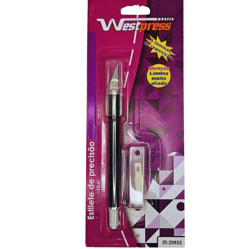Estilete de Precisão com 5 Lâminas Ref. 29852 Westpress (01 Unidade)