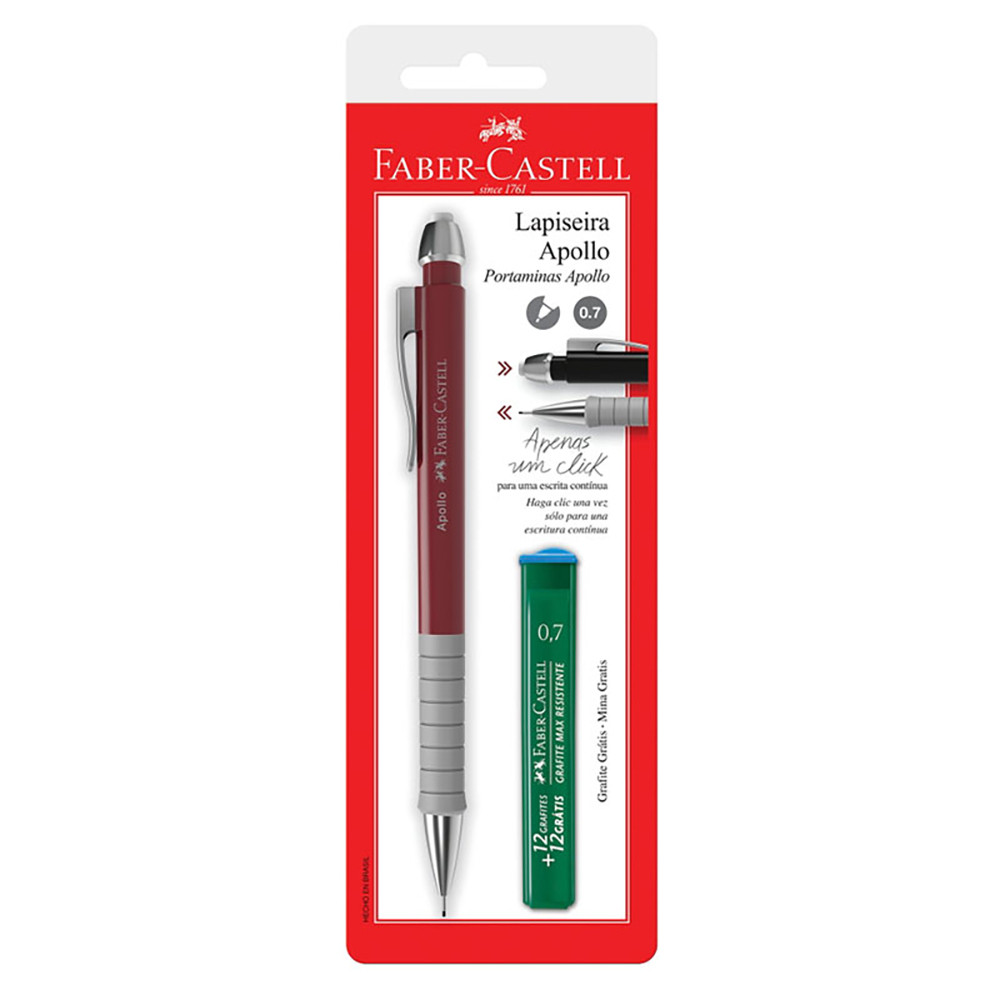 Lapiseira 0.7mm Apollo Mix SM07LA com 1 unidade Faber-Castell em Oferta na Shopee