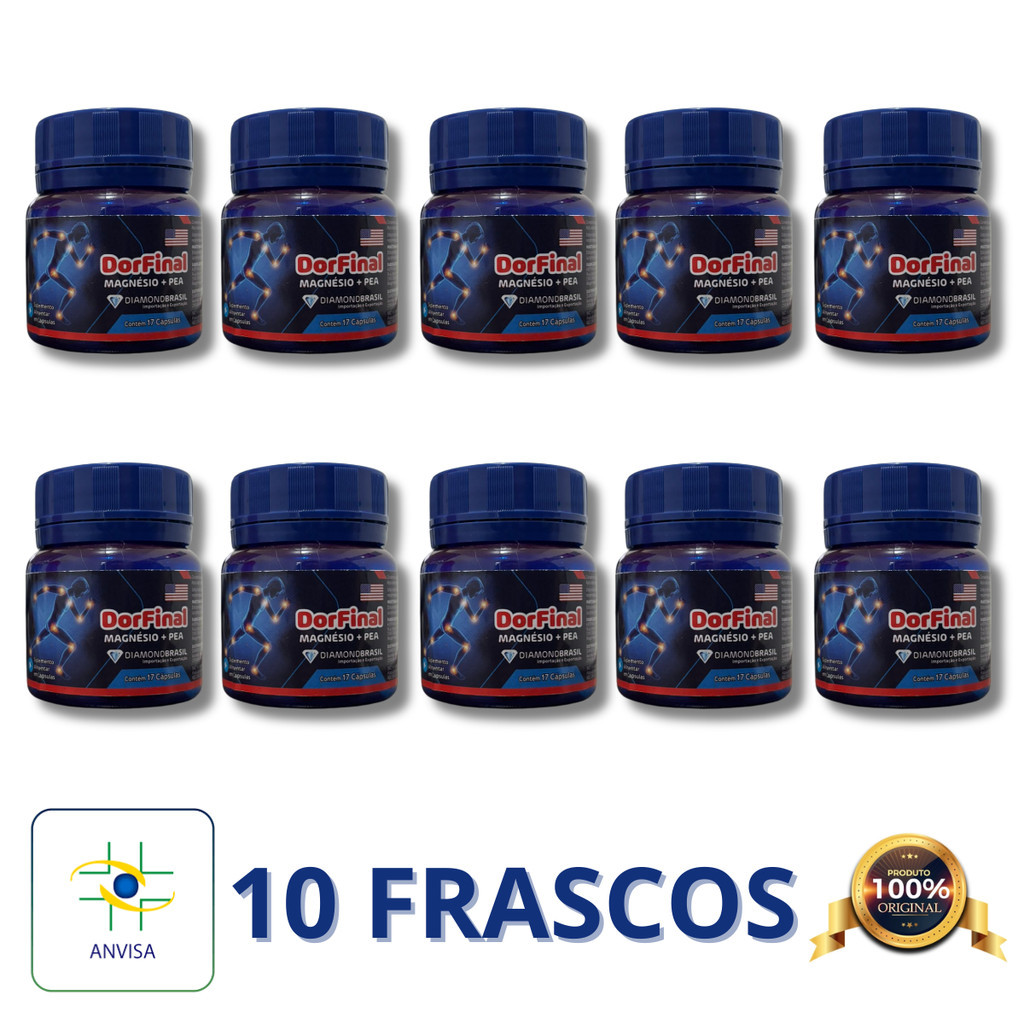 kit 10 frasos  Dor Final Pea + Magnesio Original 