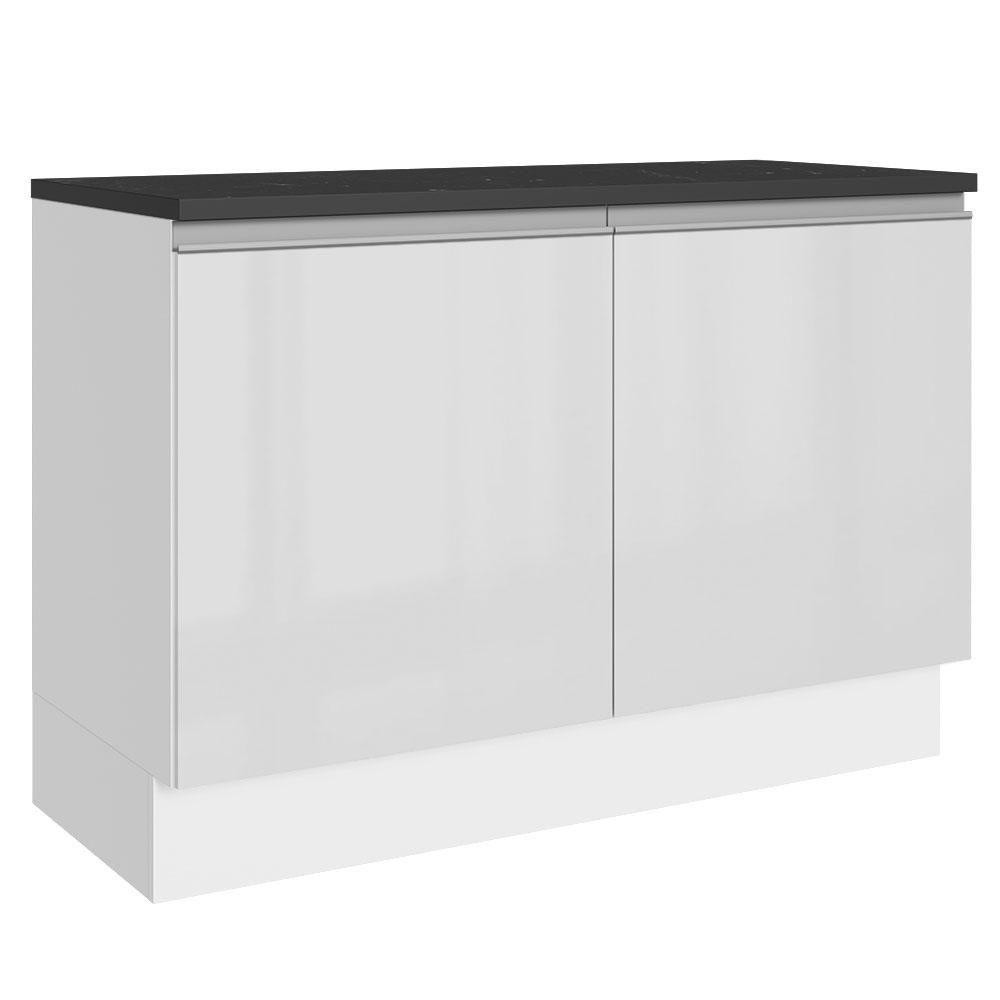 Balcão De Pia Cozinha 100% MDF Acordes Madesa Branco