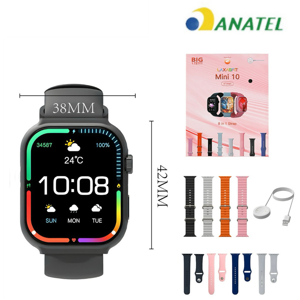 Relogio Smartwatch Mini 10 Infinit 8 Em 1 Laxasfit    jimmy