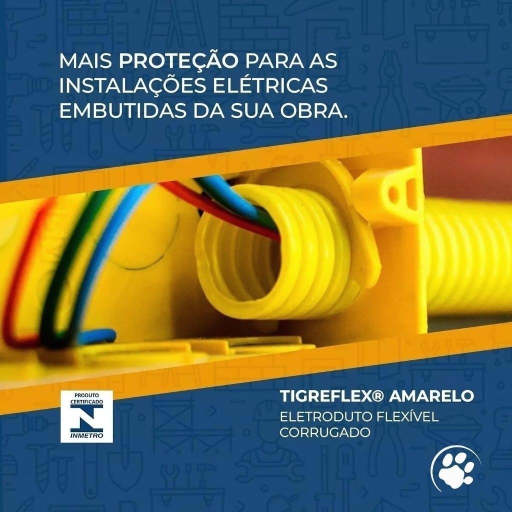 Conduite 3/4 X 50m Eletroduto Tigre Krona Plastilit Original Rolo Mangueira Corrugada