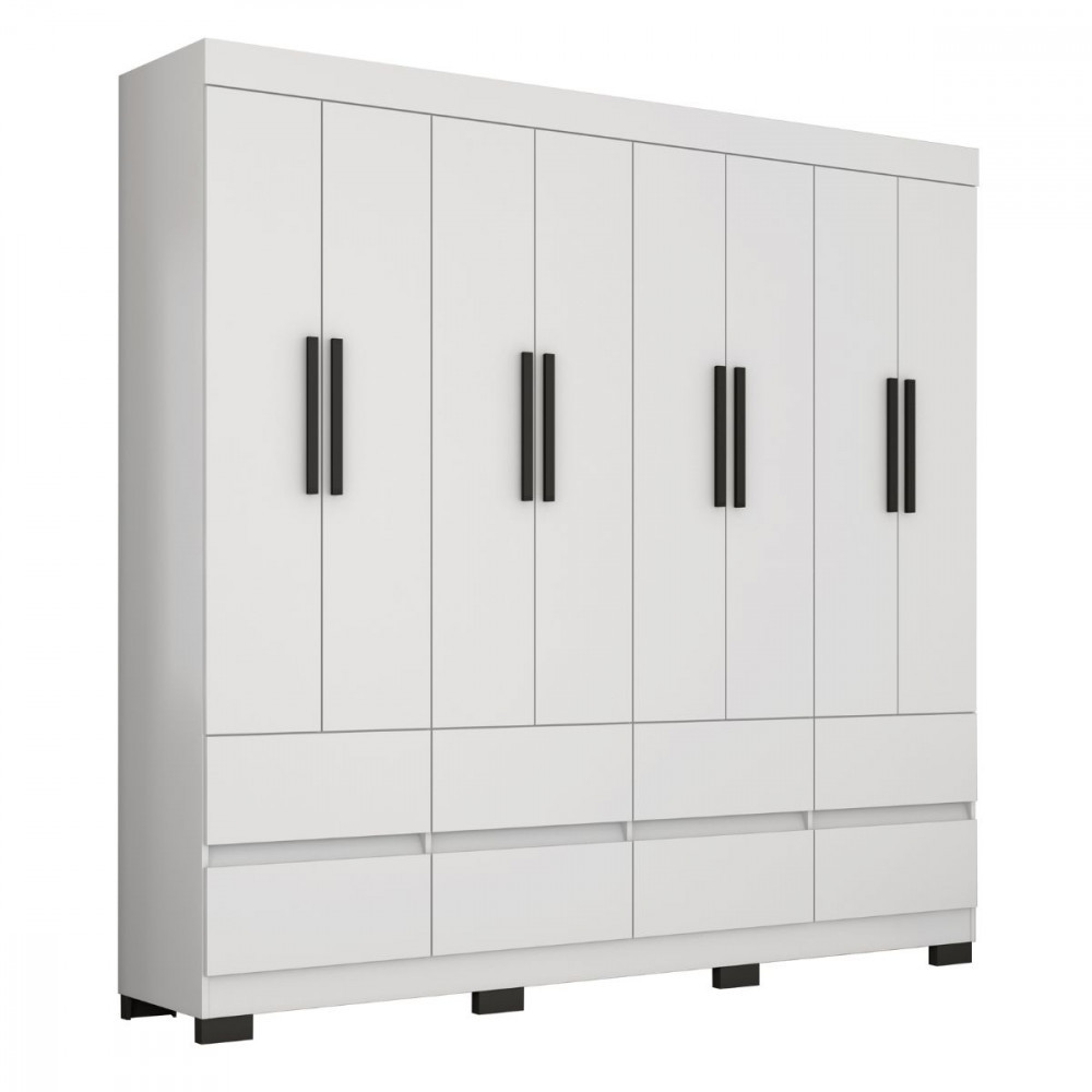 Guarda Roupa Esmeralda 8 Portas 8 Gavetas Sem Espelho Araplac