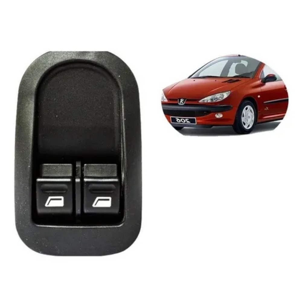 Botão Vidro BOTAOPEUGEOT206 Elétrico Peugeot Sem Retrovisor