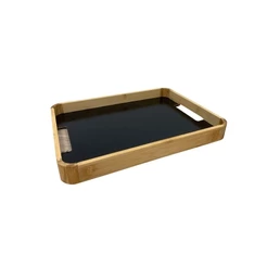 Bandeja Retangular De Bambu Basis - 30x22x3cm - 1 unidade - Rizzo